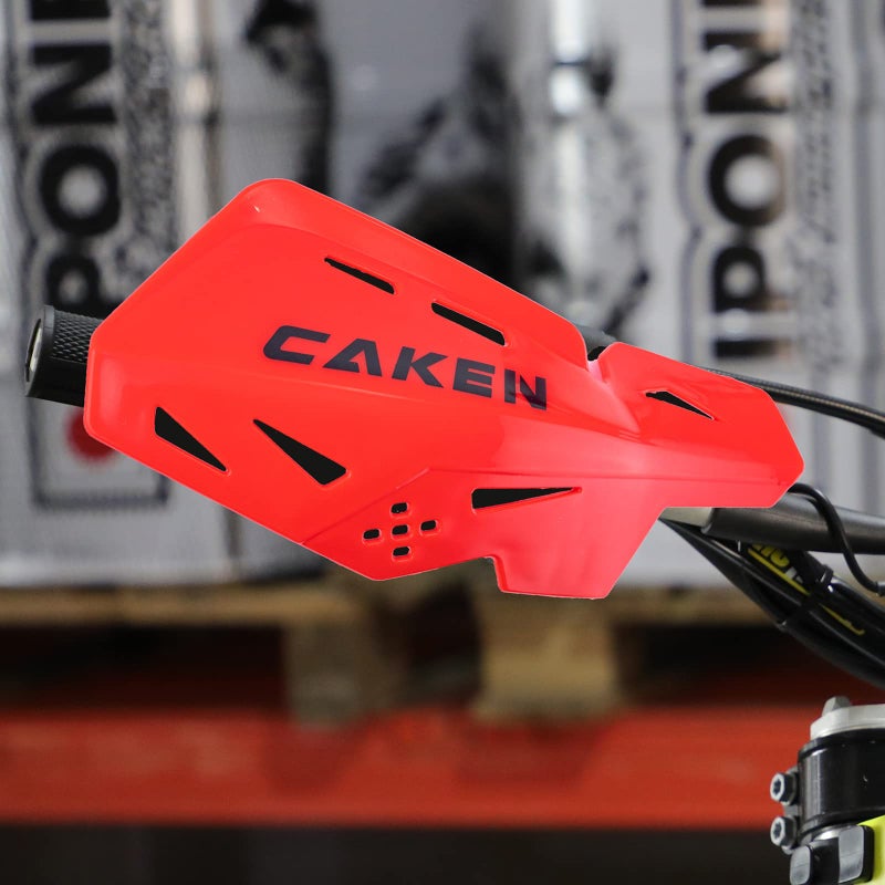 PRO CAKEN Universal 7/8"" 22mm and 1 1/8"" 28mm Handle Bar Hand Guards CNC Bracket for Dirt Bike Motocross ATV Scooter for CRF KLX KX LTR TRX SX SXF EXC XCW Grizzly hawk 250 Bicycles-Red - Image 4
